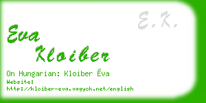 eva kloiber business card