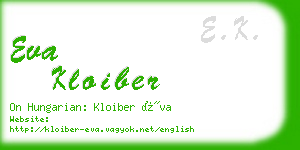 eva kloiber business card